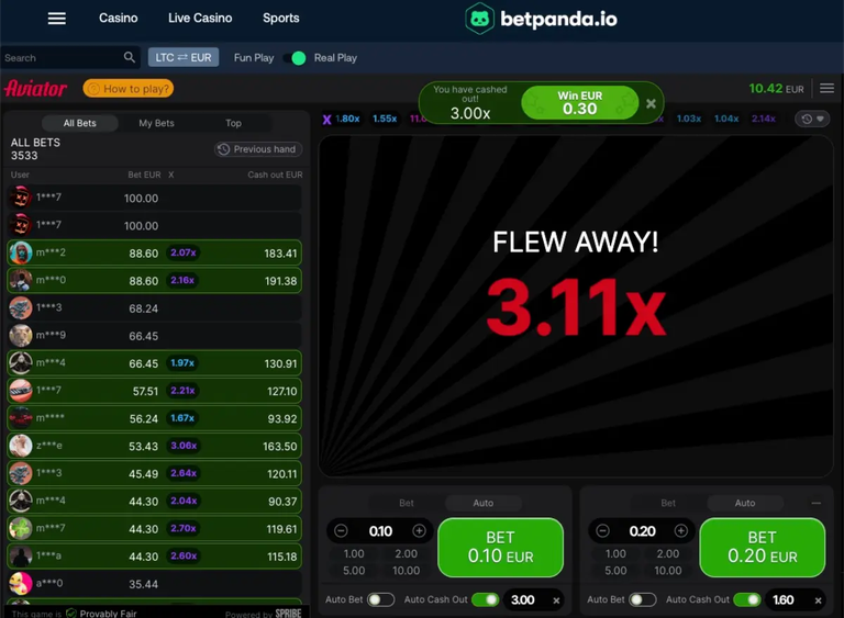 betpanda Gameplay
